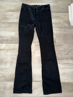 American Eagle Outfitters Black Low Rise Kick Boot Flared Pants, sz 6Long